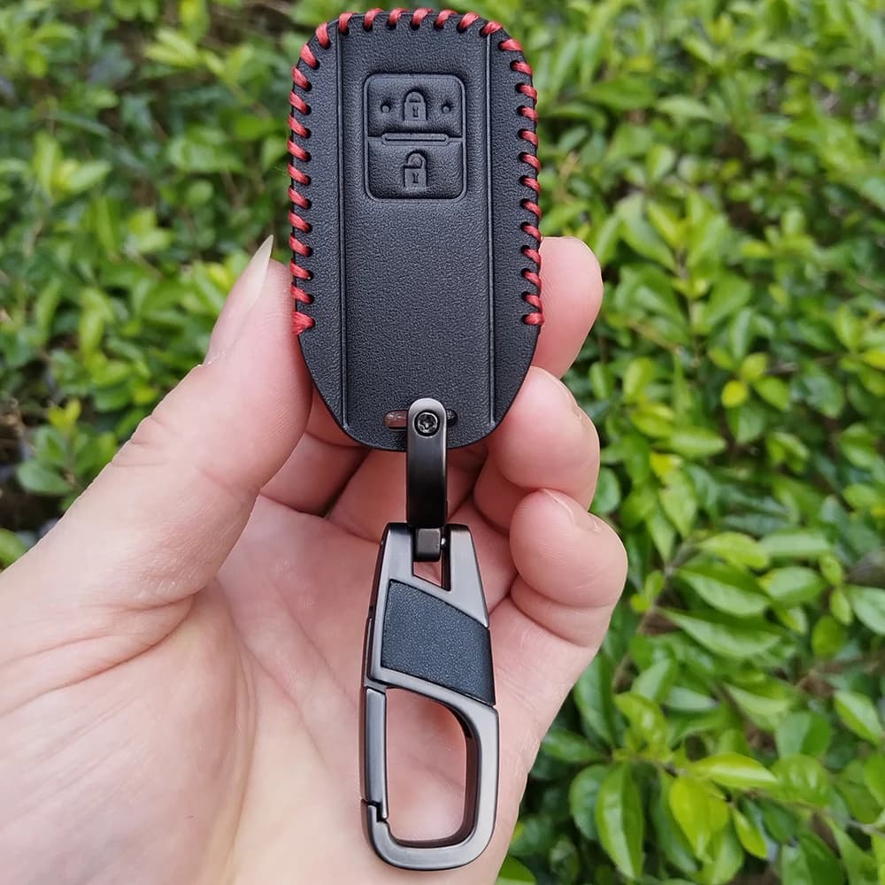 2025 Leather 2 Button Car Remote Key Case Cover Shell for Suzuki Ertiga Swift Wagon R Protected Holder Keyless Fob Accessories