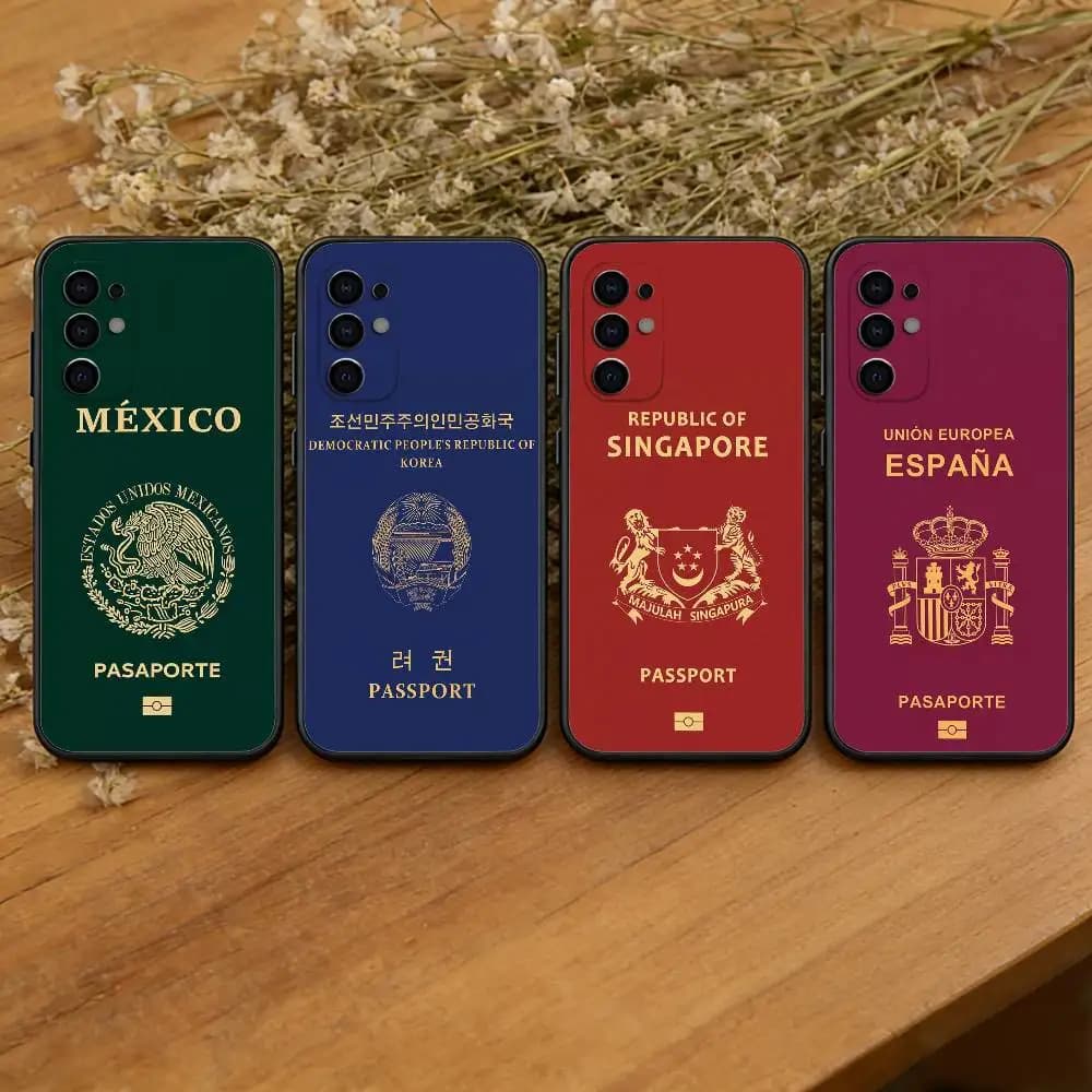 Passports O-of many countries   Phone Case For Samsung S25,S24,S21,S22,S23,S30,Ultra,S20,Plus,Fe,Soft Silicone Black Cover