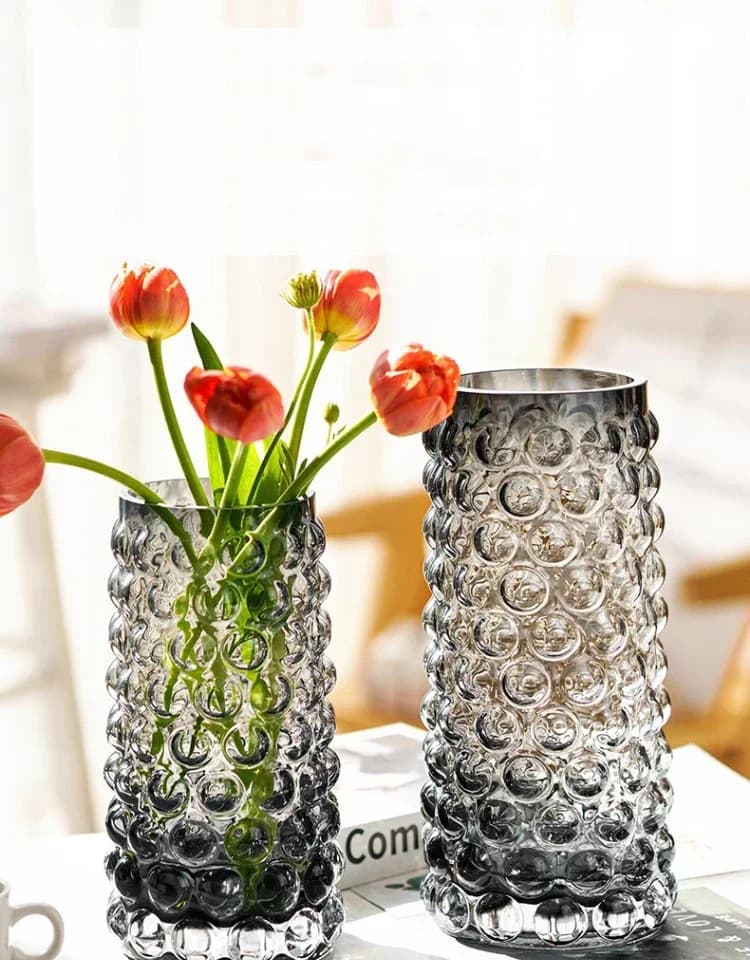 Creative Droplet Bubbles Glass Vase Hydroponics Plant Pots Table Decoration Flower Arrangement Floral Vases Room Aesthetic Decor