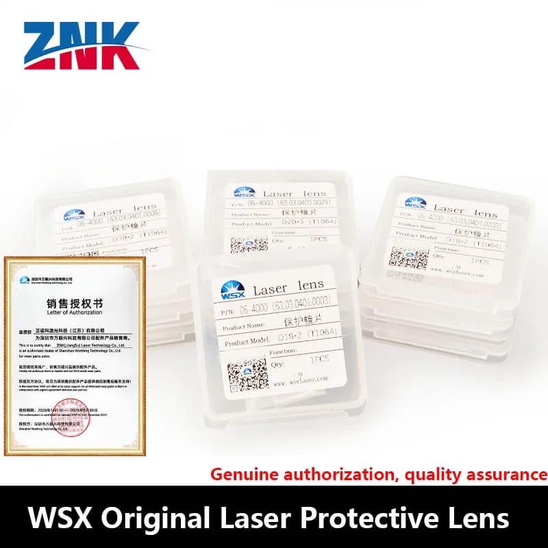 ZNK 1 Piece/box Wanshunxing Laser Protection Lens Laser Cutting Machine Welding Window Lens WSX Original Quartz Protective Lens