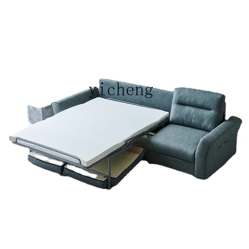 ZZ Zc Sofa Bed Faux Leather Living Room Study Office Foldable Dual-Purpose Multifunctional Waterproof and Antifouling