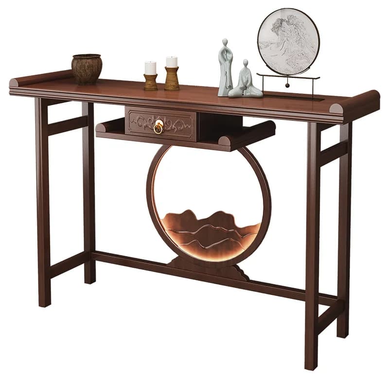 Entrance table Chinese style against the wall, engagement props, entrance wedding table