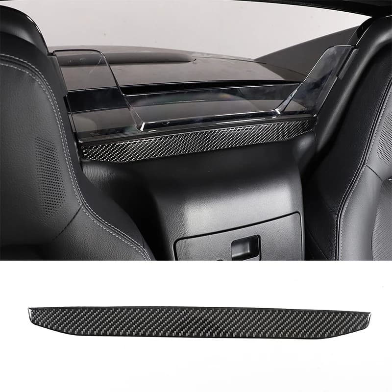 For Mazda MX-5 RF 2016-2023 Car Interior Rear Glass Trim Strip Soft Carbon Fiber Decoration Car Interior Accessories 1 Pcs