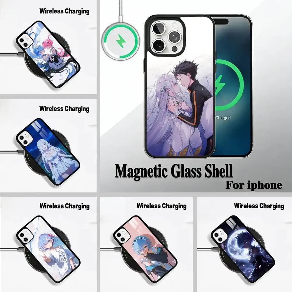 Zero -Starting- Life -in -Another -World  For IPhone17 16 15 14 13 12 11 Plus Pro Max Plus Wireless Charger Phone Case