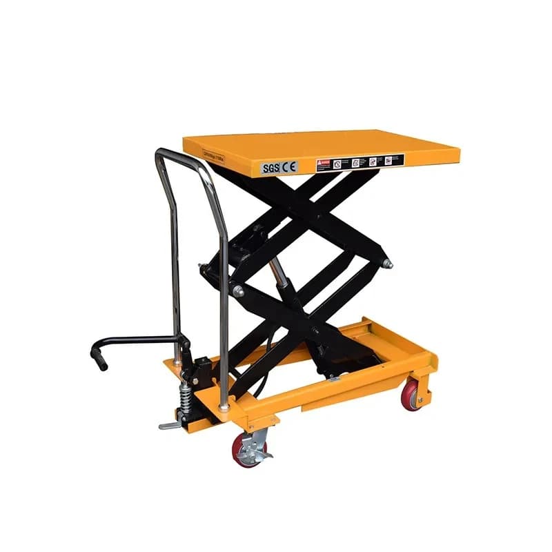 0KG 0KG Mobile Manual Hydraulic Scissor Tle Hand Push Small Eleing Platform Moving Lift hine