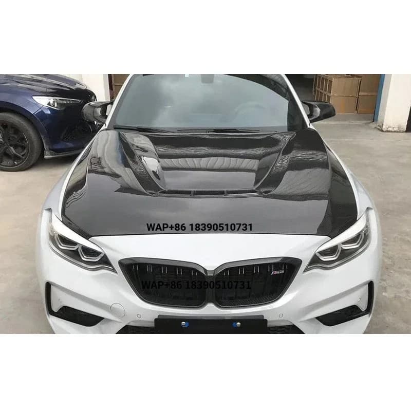 CS Style Carbon Fibre Front Engine Hood Bonnet for M2 F87 2016+