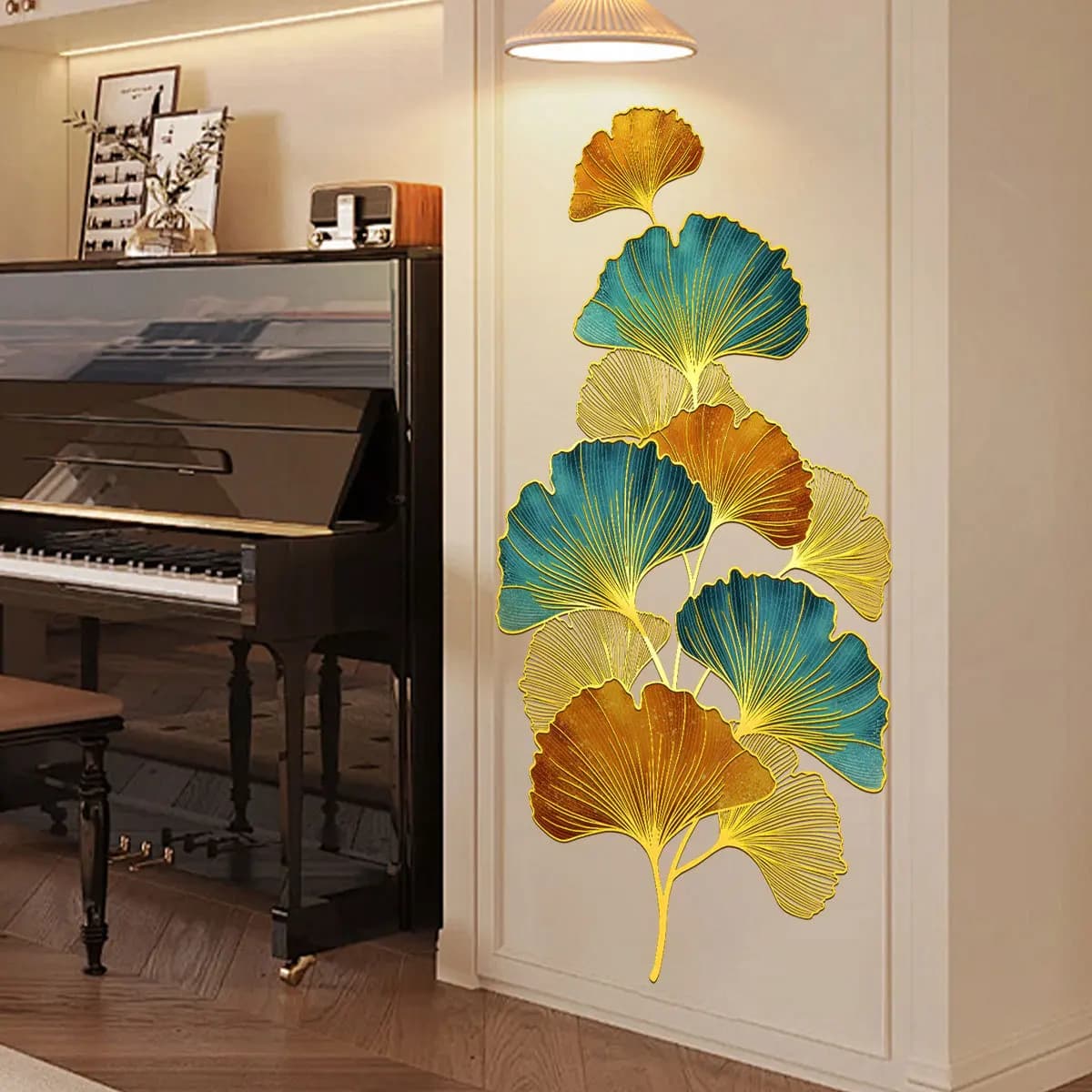 Ombre Gold Foil Wall Decals - Gradient Metallic Art for Modern Home Decor