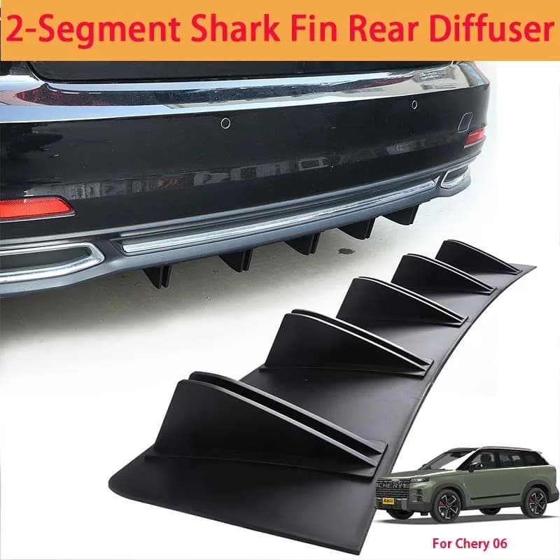 For Chery 06 Shark Fin Rear Diffuser Split Chassis Spoiler Auto Aerodynamic Parts Aerodynamic Modification
