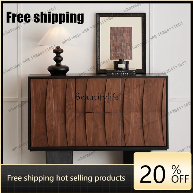 LX Light Luxury French Chest Cabinet Against The Wall Storage Drawer Locker