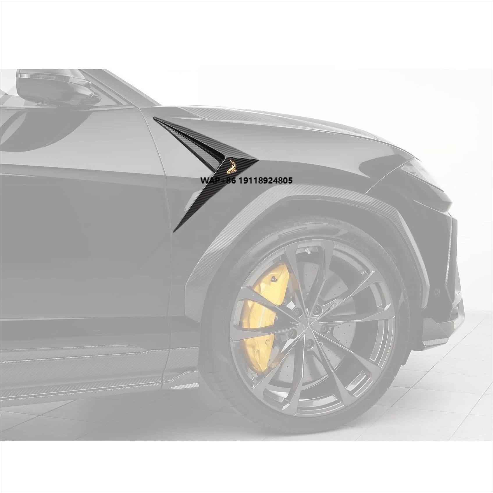 Full Carbon Fiber 2018 to 2022 URUS TPC Style Front Fender Extension  Fit For URUS Side Vents Bodykit