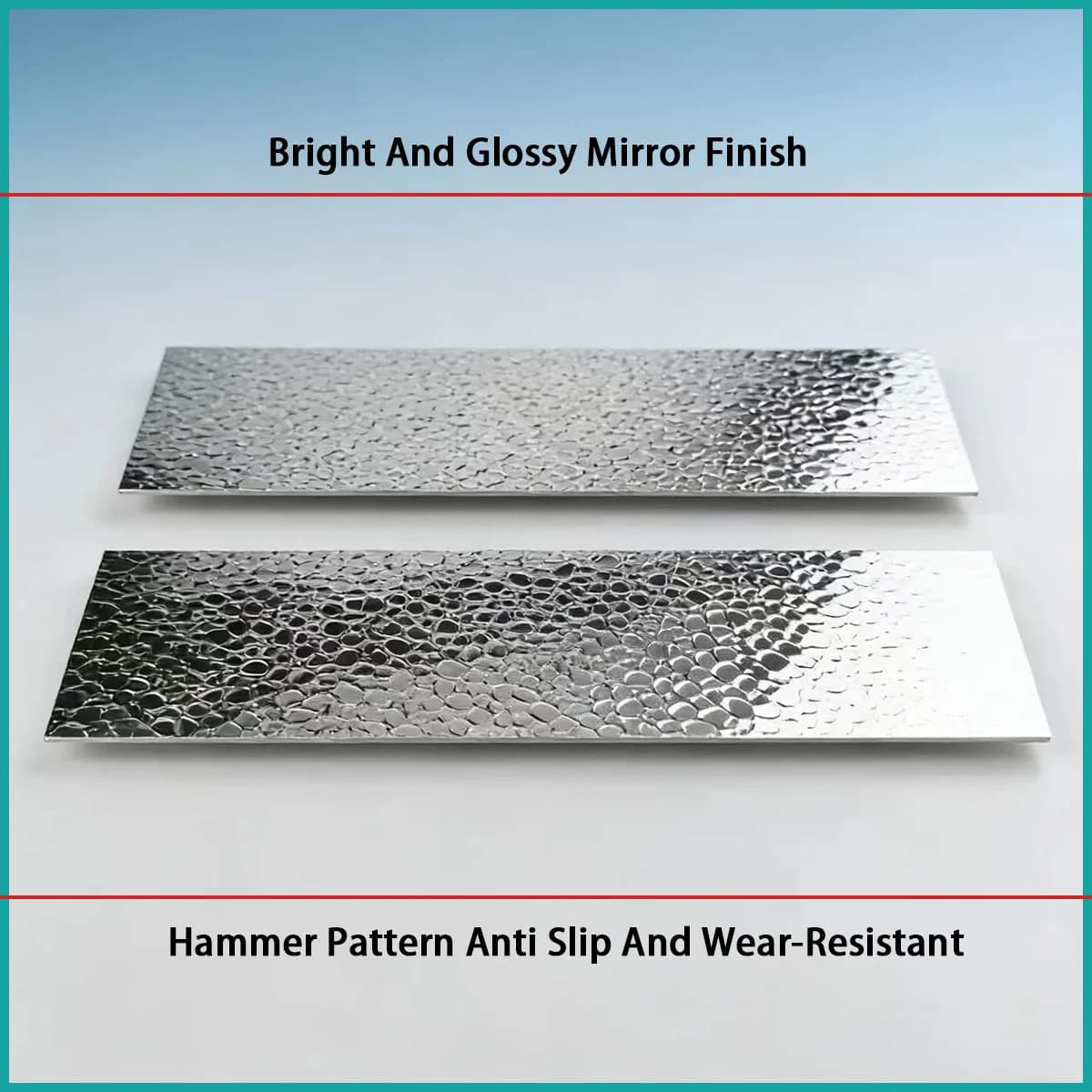 0.3-1mm thick hammer patterned mirror aluminum alloy plate for high-end decoration, equipment panels, etc