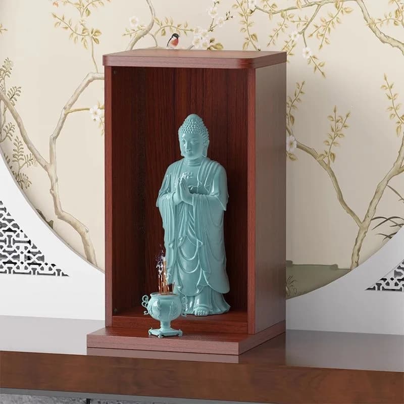 HT Floor-to-ceiling small Buddhist shrine rack, shrine cabinet, offering table to Guanyin Bodhisattva ,sitting , placement table