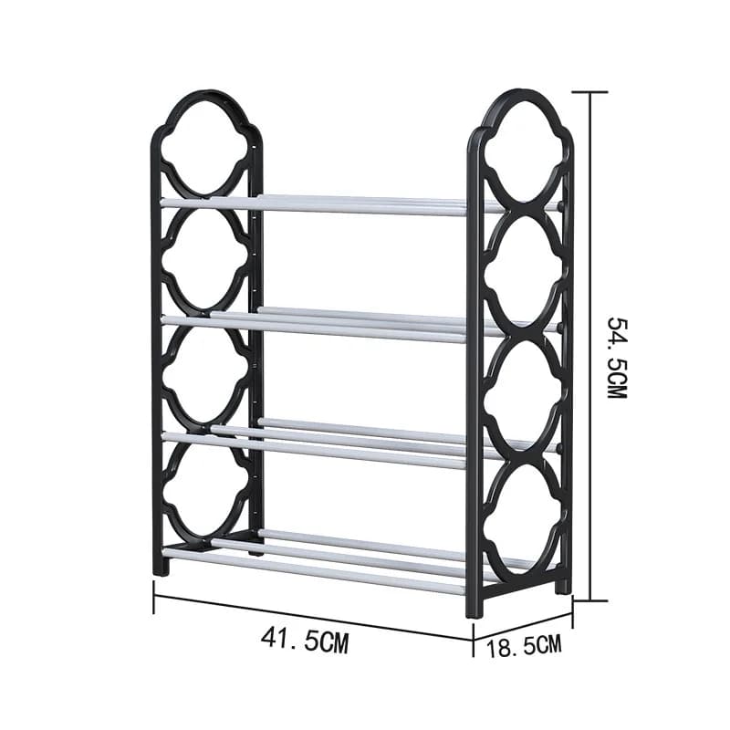 Detachable Four-Layer Home Multifunctional Shoe Storage Rack Plastic Multi-Layer Shoe Cabinet for Dormitory Use
