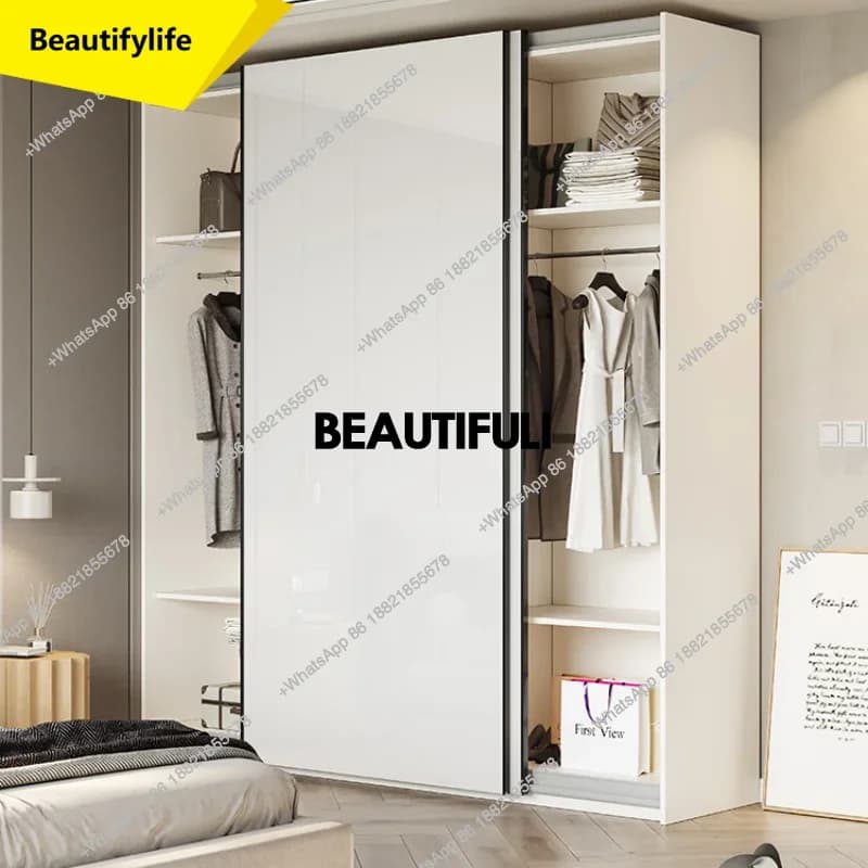 Q181 Sliding Doors Shelf Wardrobes Shelve Drawer Storage Cabinet Wardrobes Bedroom Clothes Storage Muebles Para El Hogar Furnitu