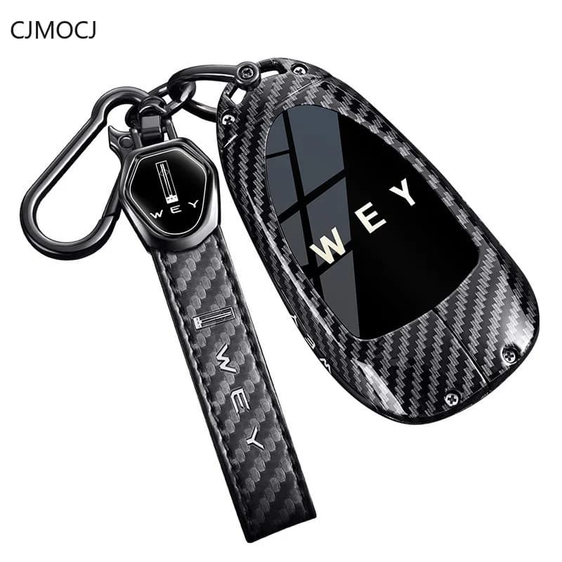 Premium Zinc Alloy Key Cover Case for WEY Lanshan/Latte/Mocha/Hi4/Gaoshan 7/8/9 - Protective Key Fob Shell Keybag Keychain