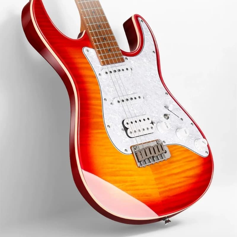 Electric Guitar Set Cut Single Small Double Shake Professional Entry Rock Performance Playing Electric Guitar D-210