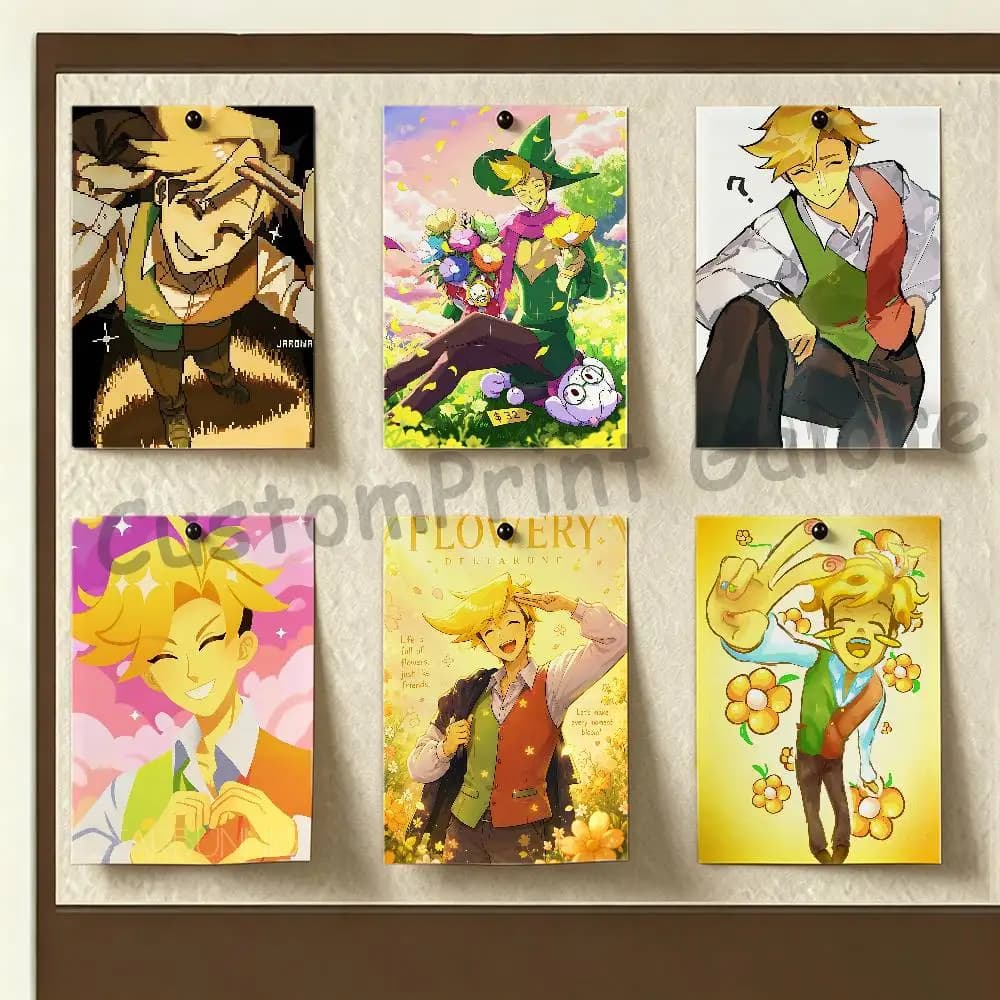 Flowery JARONA Anime Poster Sticker Popular Movie Game Character Art Painting for Dorm Decor Customizable