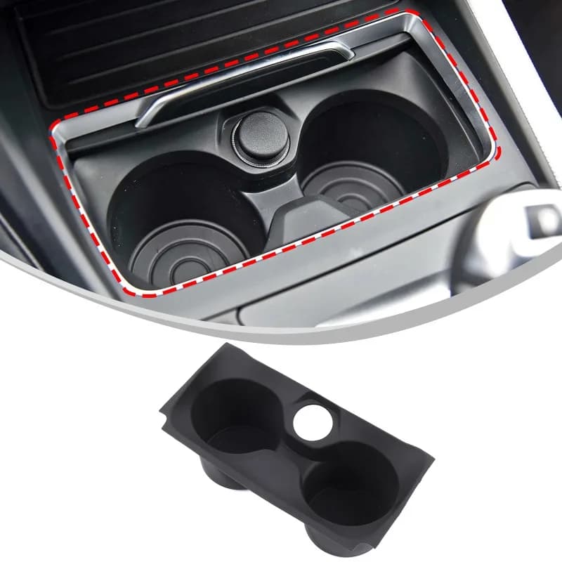 TPE Center Console Cup Holder Protector  For Imported BMW 1/2 Series 2018-2019  F20, F21, F22, F23, F87 Interior  Accessories
