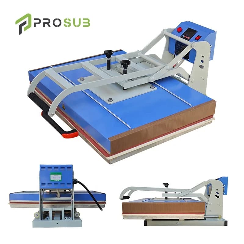 Prosub Wholesale 60*80cm High Pressure Digital Heat Press Machine CE Certified 4.5KW Semi-Automatic Leather Glass Textile
