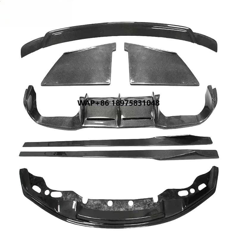 Carbon Fiber MTC Style Body Kit Front Lip Diffuser Spoiler Side Skirt for