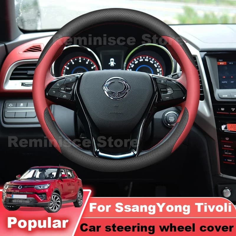Ultra Thin Steering Wheel Cover For SsangYong Tivoli 2013-2023 2024 Non Slip Steering Wheel Cover SsangYong Tivoli Accessories