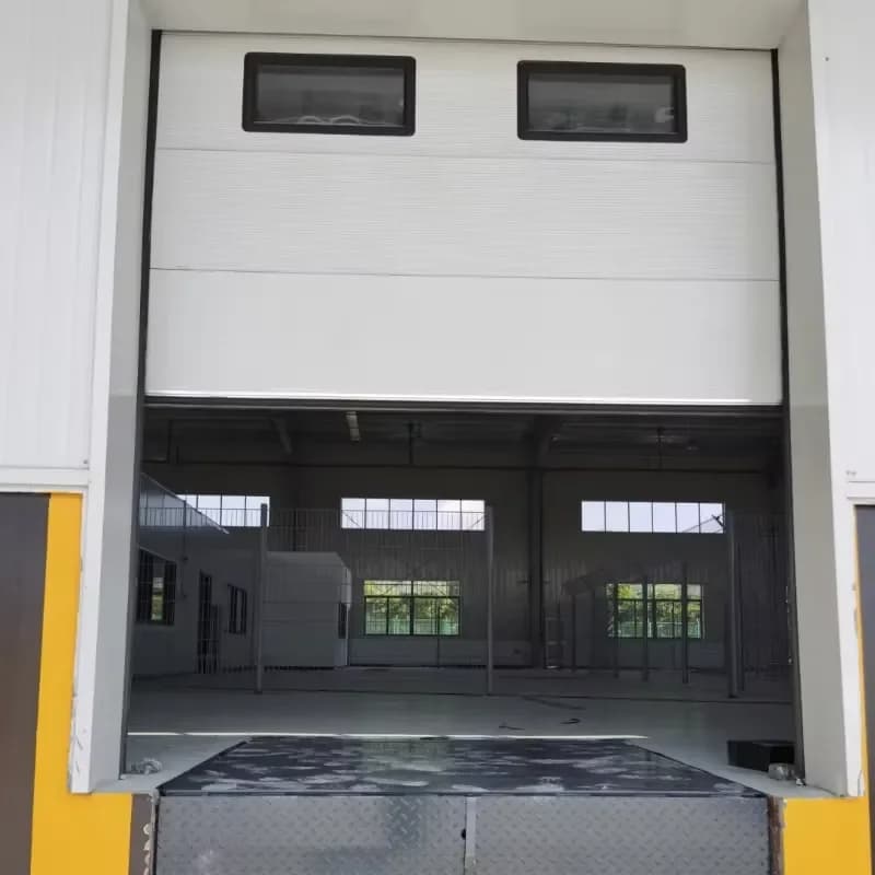 Elevated Segmented Aluminum Alloy Windproof Modern Lifting Doors for Workshops Shops Customized Industrial Applications
