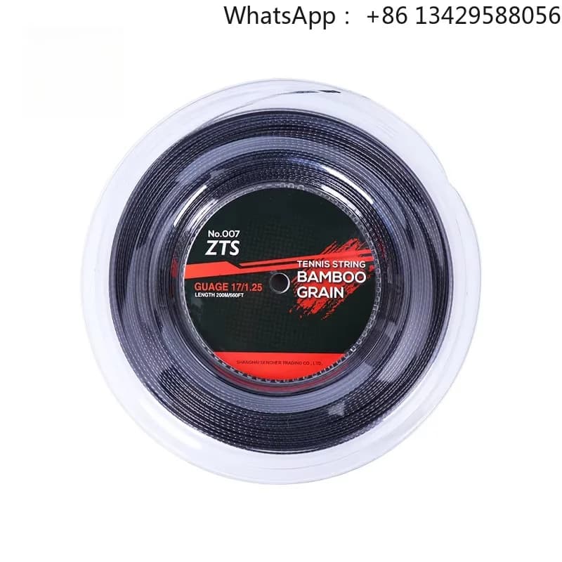 Durable 200M Long String Black or Orange Tennis Racket String, Polyester Material Tennis String,Tennis Racket Spare String