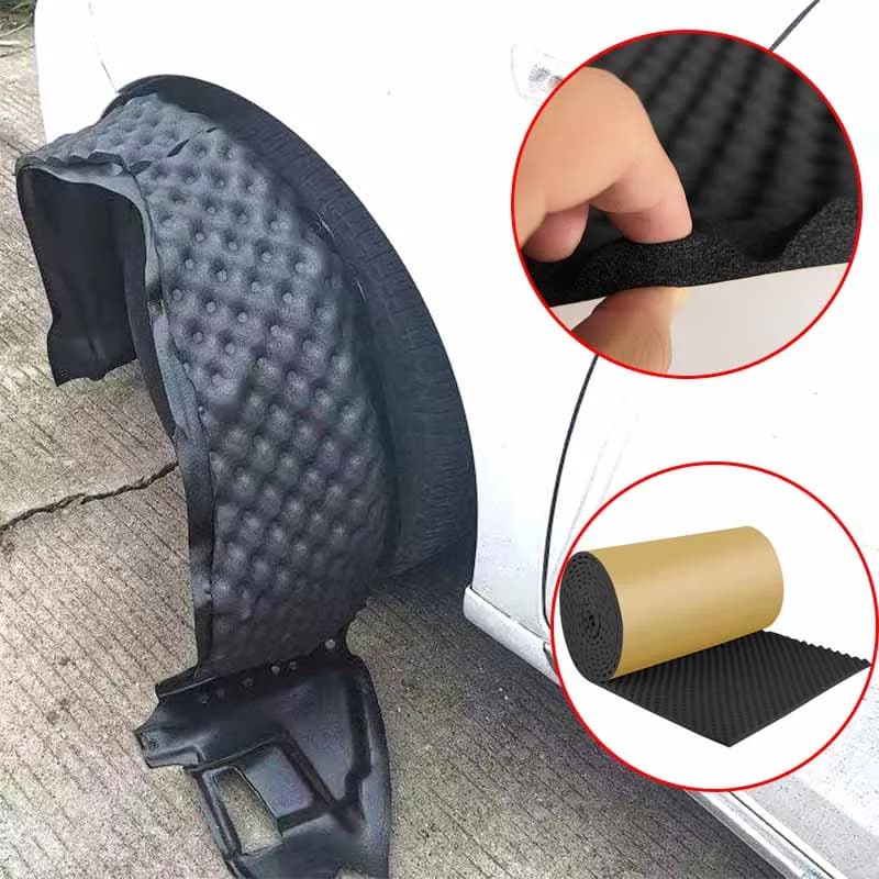 25/50*80cm Auto Studio Sound Acoustic Absorption Car Tire Door Heatproof Wave Foam Deadener Soundproof Cotton Insulation Mat