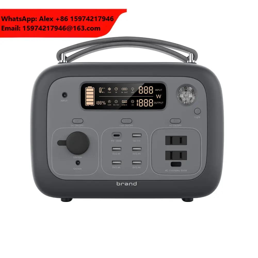 110v Portable Power Station 500W Energy Storage Lithium Battery Home Camping Solar Generator Outdoor Power Backup