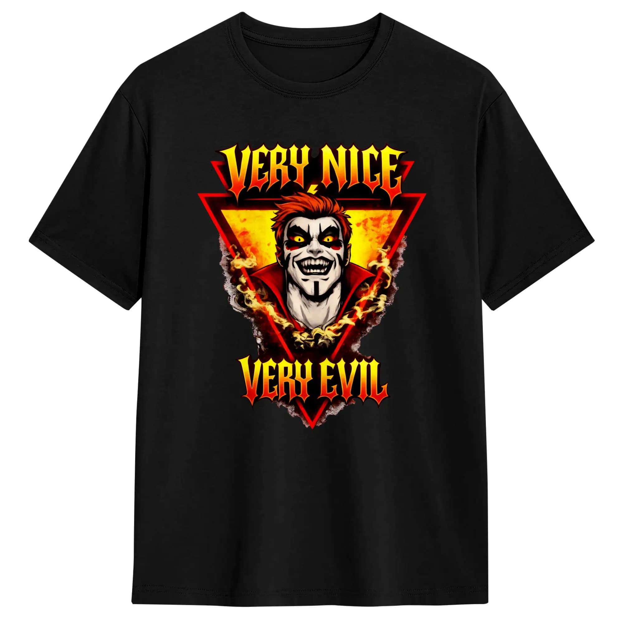 Danhausen Very Nice Very Evil T-Shirt Summer  Cotton T-Shirts For Men's Novelty Casual Tee Shirt Short Sleeve Classic Top Tees