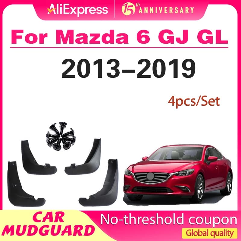 Car Splash Guards Mudguards Fender Set Parts Front Rear Mud Flaps Auto Accessories For Mazda 6 GJ GL Atenza 2013-19 Error Free