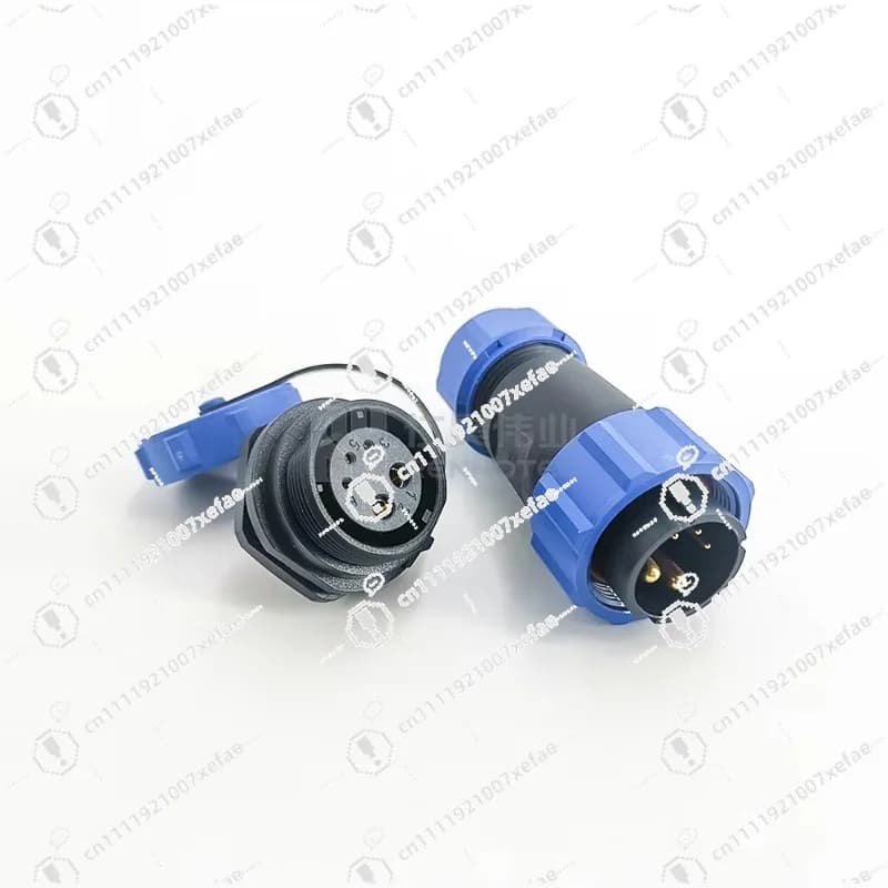 SP21 IP68 Waterproof Connector Panel 5 Pin M21 Male to Female Plug Socket Threaded Coupling