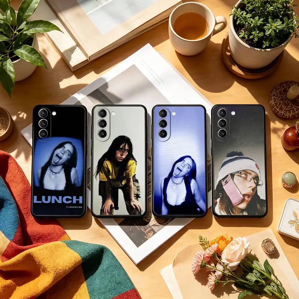 L-LUNCH B-BILLIES SINGER Phone Case For Samsung S26,S25,S24,S23,S22,S21,S30,Ultra,Plus,Fe,Lite,Note,10,Black Cover