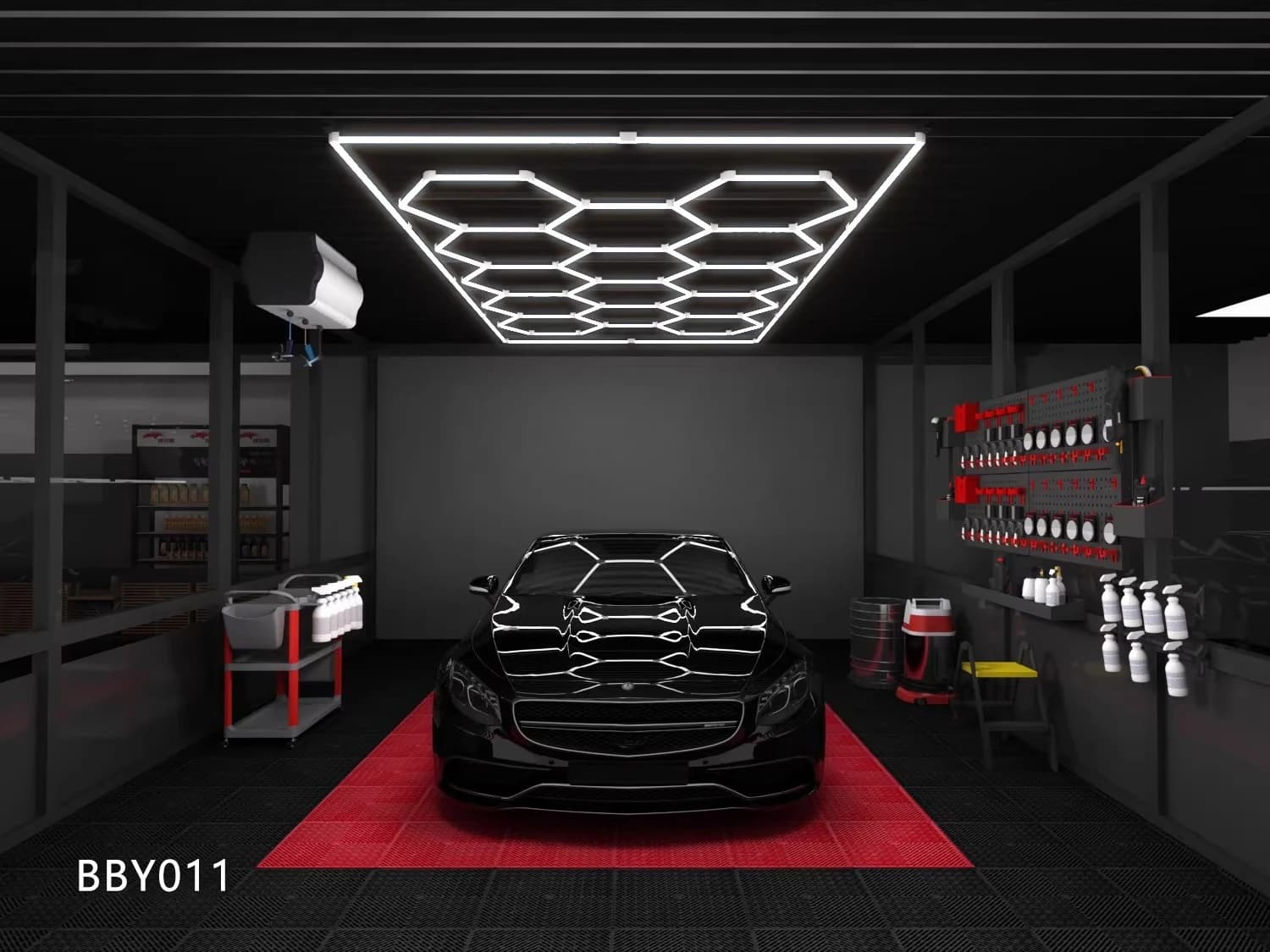 Car Wash Beauty Station Light, Light Film Shop House Repair, Dust-free Workshop Honeycomb Light, Top Hanging Led Light