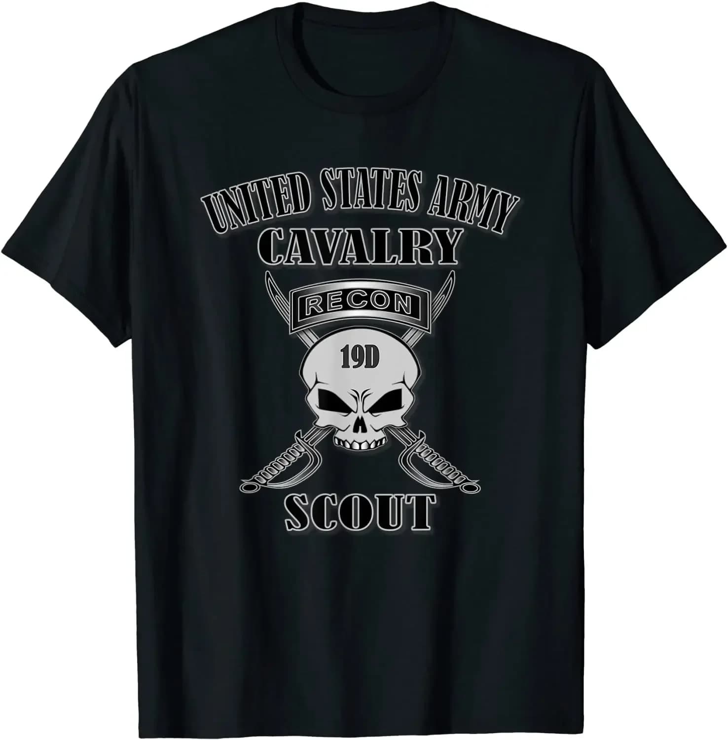U.S. Army Cavalry Scout (Front Design) Men T-Shirt Short Sleeve Casual 100% Cotton O-Neck Tees