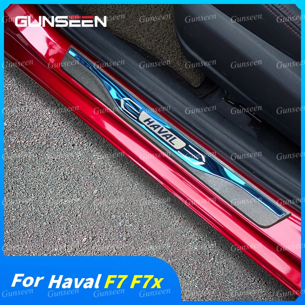 For Haval F7 F7x Car Accessories Door Sill Protector Scuff Plate Auto Threshold Sticker Guard Pedal Trim 2021 2022 2020 2023
