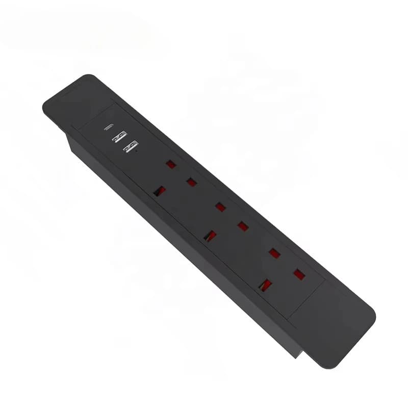 Extended usb-c rectangle uk/us socket desktop electrical accessories power data socket