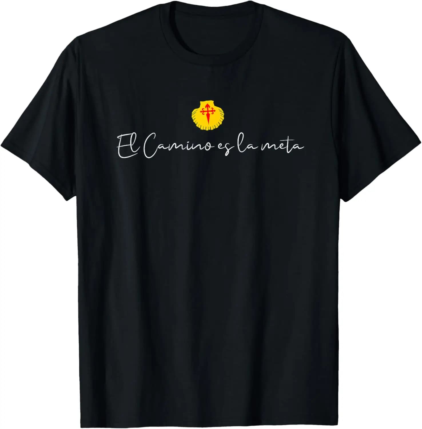 Camino De Santiago Gift El Camino Es La Meta St James Way T-Shirt Short Sleeve Casual 100% Cotton T Shirt
