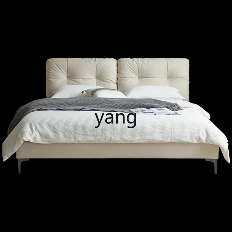 lmm bed household small apartment simple master bedroom double bed master bedroom