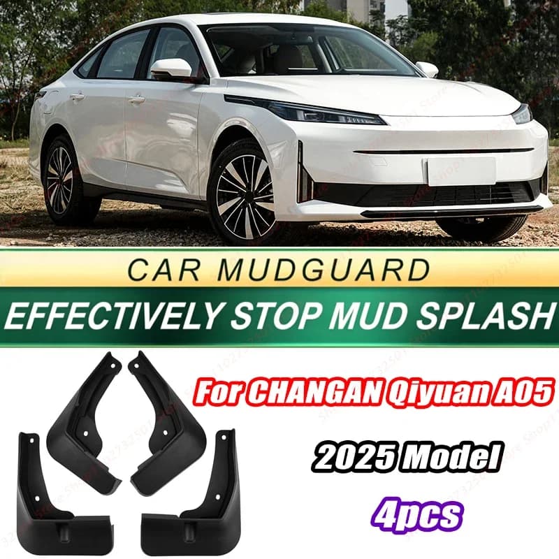 For CHANGAN Qiyuan A05 2025 Model 4PCS Front Rear Mud Flaps Splash Guards Fender Mudguards Auto Accessories