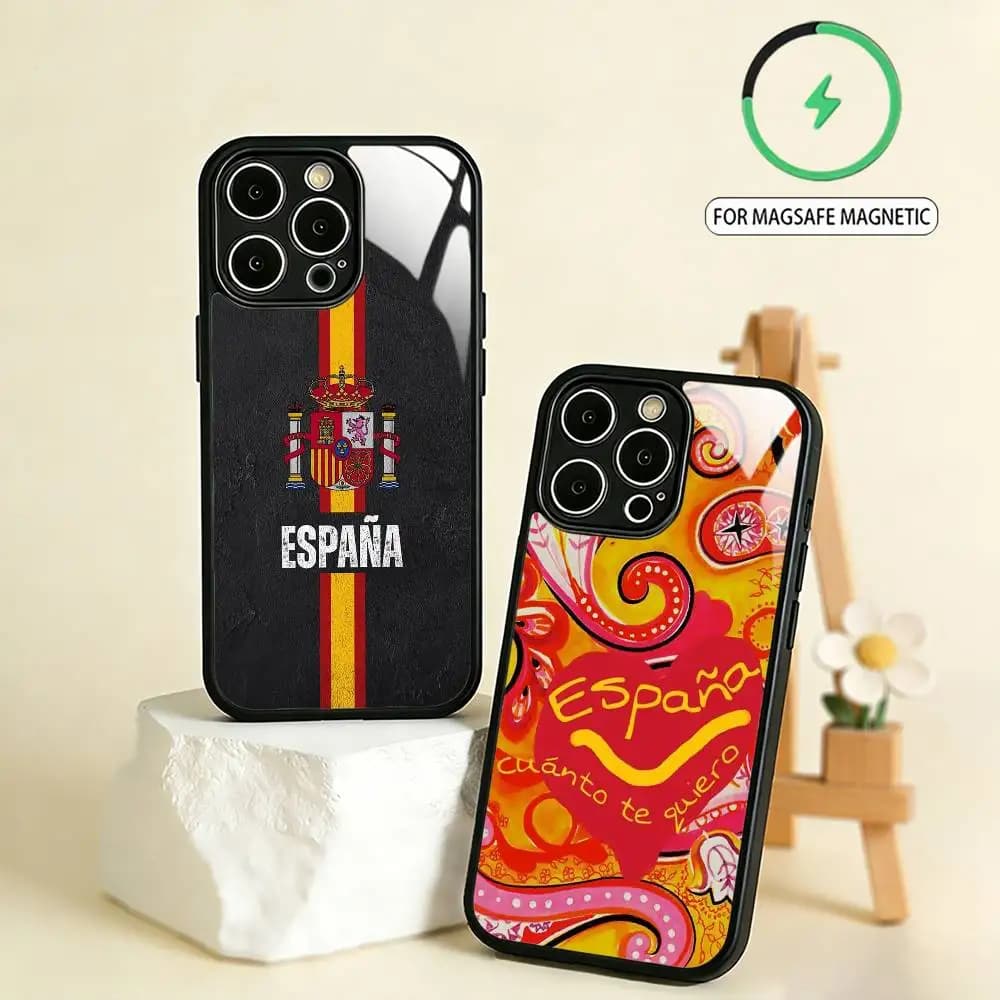 S-Spanish Cultural Aesthetics Phone Case For iPhone17,16,15,14,13,12,11 Plus,Pro Max Magnetic For Magsafe Wireless Charging