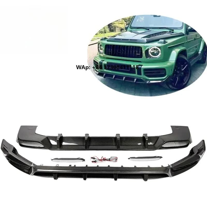 G63 W464 Bodykit Dry Carbon Fiber Front Bumper Lip Diffuser for  G Class G63 W464 2019-2022