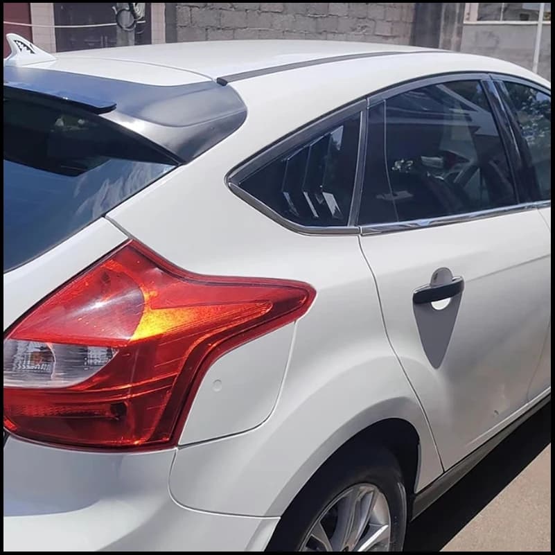 Car Styling For Ford Focus Hatchback 2012-2017 Rear Window Louver Sill Molding Cover Sticker Trim Decorative Auto Accessories