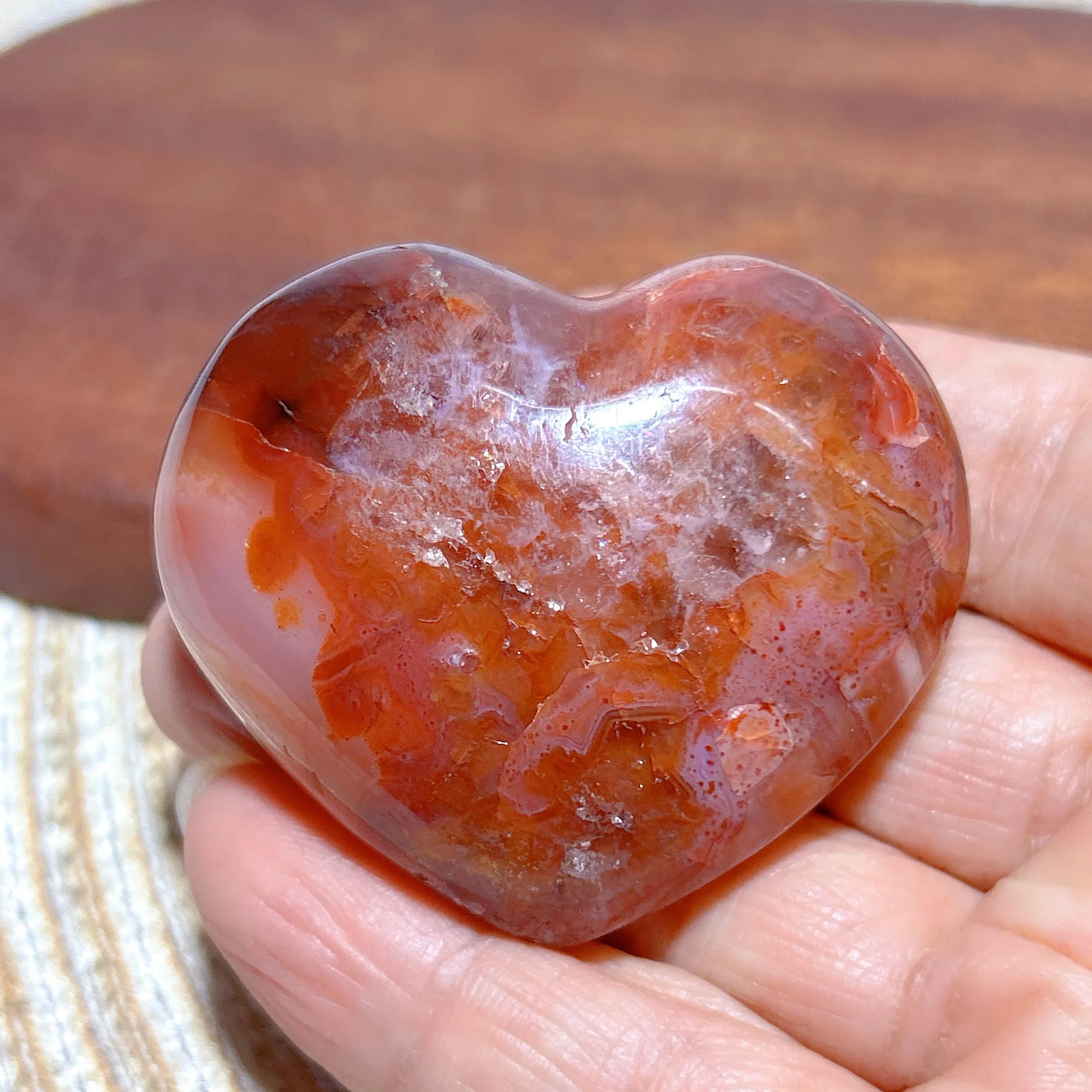 Healing Natural Crystal Carnelian Druzy Heart Reiki High Quality Gemstones Mineral Energy Ornament Home Decorations Gift
