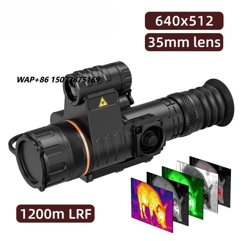 IRVOTEX 640*512 35mm Infrared Thermal Monocular 4480m LRF Video Recording Waterproof WiFi 50fps Night Vision