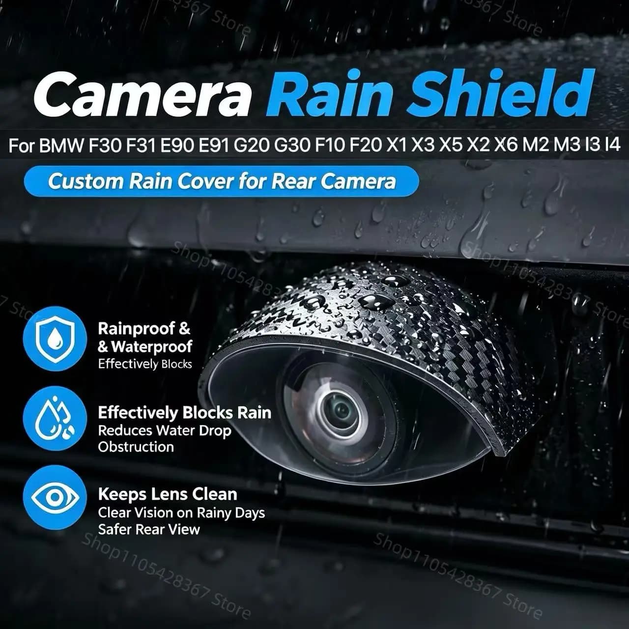 New Carbon Fiber Car Camera Rain For BMW F30 F31 E90 E91 G20 G30 F10 F20 X1 X3 X5 X2 X6 M2 M3 I3 Backup Camera Sun Visor Shield