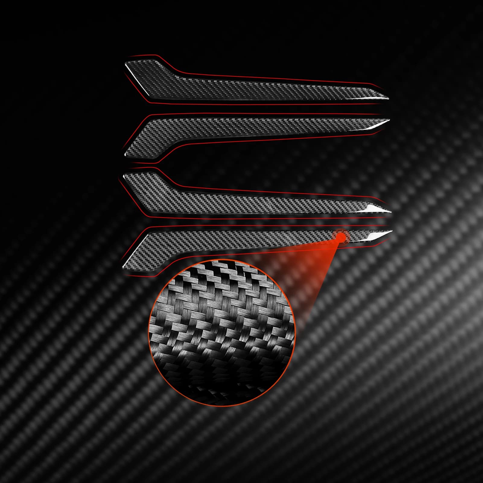 For Toyota RAV4 2020 2021 2022 2023 2024 Carbon Fiber Door Panel Trim Strip Automotive Interior Accessories Decoration Sticker