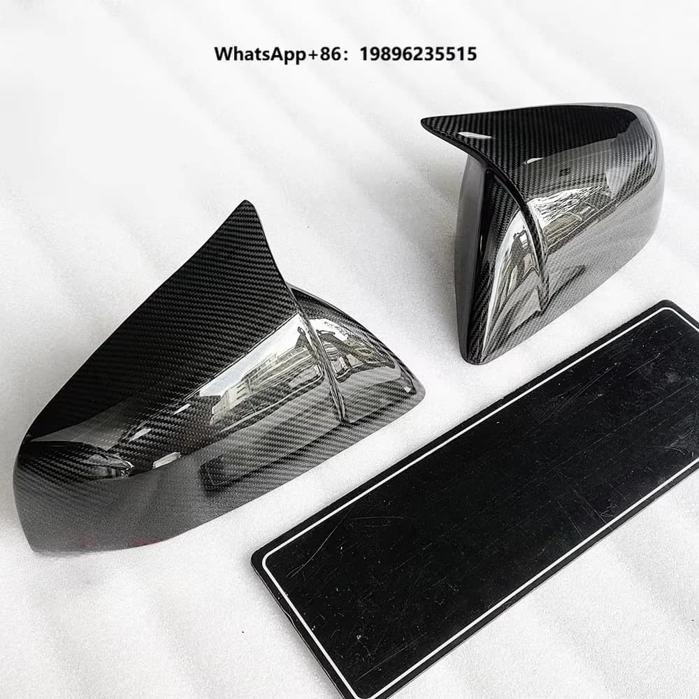 High Gloss Dry Carbon Fiber Mirror Housing Covers Rear View Mirror Shell