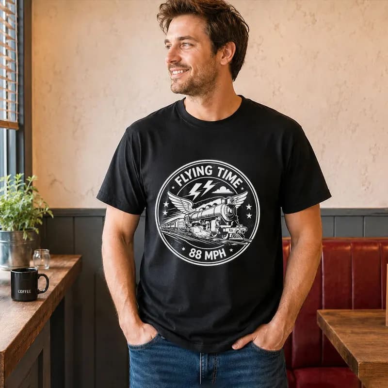 Back To The Future T‑Shirt Biff's Automotive Detailing Print Tees 0814 Hill Valley DeLorean 88MPH Time Machine Short Sleeve Tops