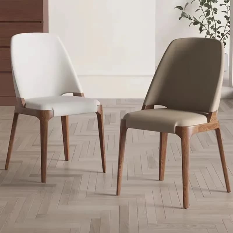Luxury Modern Dining Chairs Comfortable Ergonomic Leather Vanity Chair Designer Trendy Ensembles Salle À Manger Furniture